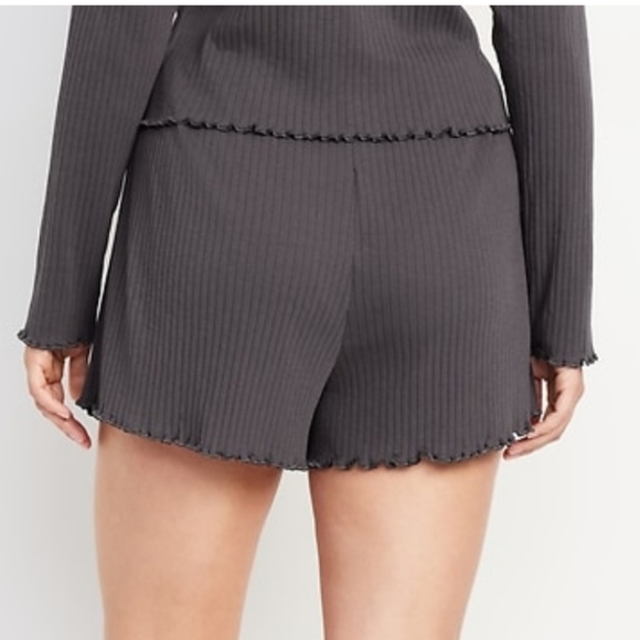 Old Navy High-Waisted Ribbed Pajama Shorts Sz L - Picture 8 of 10